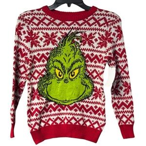 NWT Boys How The Grinch Stole Christmas Sweater L